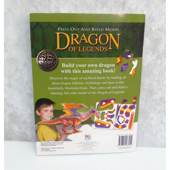 NEW Press Out & Build MODEL 23" DRAGON OF LEGENDS Card Slot Puzzle Facts Book! - Picture 5 of 6